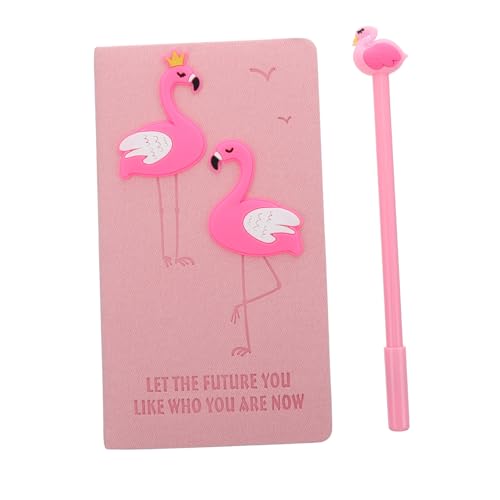 BUTIFULSIC Stuffed Flamingo Notebook Diary Notepad Journal Pen Pink Flamingo Present