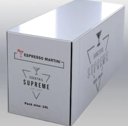 Premium Espresso Martini Mixer, 0% Non-Alcoholic Ready-to-Use Mix, Cocktail Machine Syrup, 3L Bag in Box, BiB, Commercial Use Only