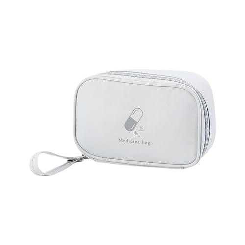 Uqezagpa Bolsa de primeros auxilios, bolsa de almacenamiento vacía para primeros auxilios, bolsa de supervivencia compacta para el hogar, al aire libre, bolsa de viaje, Gray, Mass Beauty