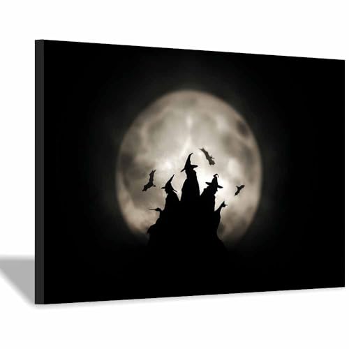 Impression de poster d'Halloween noir et blanc 70x100cm style gothique