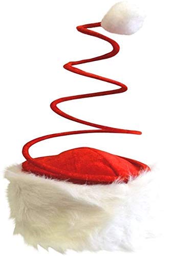 Prisma CollectionsCloth Material Spring Christmas Party Hat/Cap for Santa Claus Costume (Red and White)