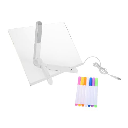 Tableau mémo acrylique Homoyoyo LED USB effaçable pour bureau