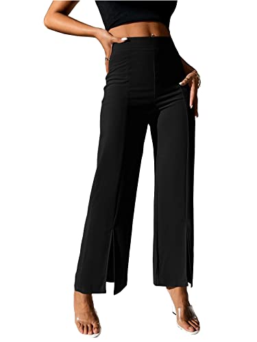 Image of Shasmi Women's Dress Pants Stretchy Work Slacks Business Casual Office Bootcut Leg Elastic Waist Regular Fit Plazzo Trouser Pant (Pant 65)