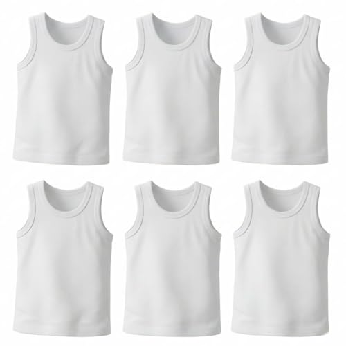 Image of REVOLTEK Printed Vest baniyan Cotton Inner wear for Baby wear Sleeveless Undershirts for Kids Sando ganji Tank-Tops Toddler Girls /Boys Colors Pack of 6