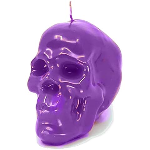Purple Large Skull Figure Image Candle (Control, Command, Power, Domination, Influence, Spells, Spellwork & Ritual Magic) Cover