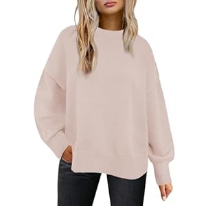 Womens Sweaters Crewneck Long Sleev...