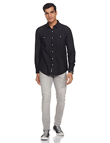 Image of Amazon Brand - INKAST Men's Slim Shirt (AZ-INK-RFS-DN-04 Black 3XL)