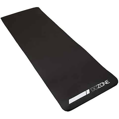 GoZone Exercise Mat with Carry Strap - Non-Slip Surface - MicroFresh Technology- For Indoor and Outdoor Use - Use for Yoga, Home Workouts, Pilates and Meditation - Black - 60cm x 172cm x 1cm Cover