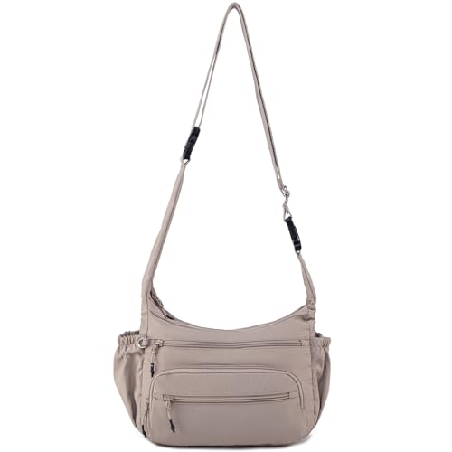 Trendy Nylon Crossbody Bags for Women,Multi-Pocket Shoulder Handbag Lightweight Sling Hobo Bag Roomy...