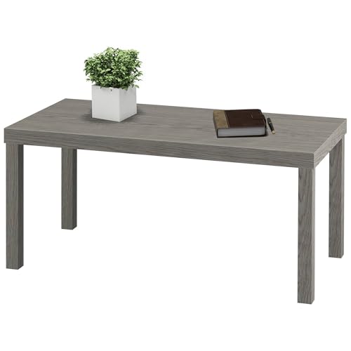 URBNLIVING Coffee Sofa Side End Desk Table for Living Room, Home Office, Functional Accent Furniture, Stylish Desk Table for Office or Living Room, Modern Home Wooden Furniture - Cedar Grey