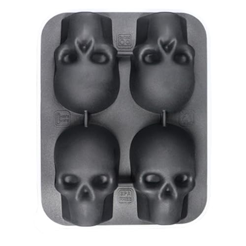 Moldes para cubitos de hielo, molde para cubitos de hielo, cráneo, accesorio de cocina, bandeja de refrigerador, silicona, para bebidas, café, té de whisky, pícnic, aperitivo, reuniones de camping