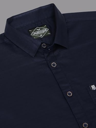 Image of Majestic Man Comfort Slim Fit Solid Pure Cotton Casual Shirt