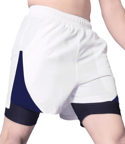 Image of RynoGear Mens Gym Shorts with Compression Liner || Double Layer Shorts for Workout || Shorts for Men
