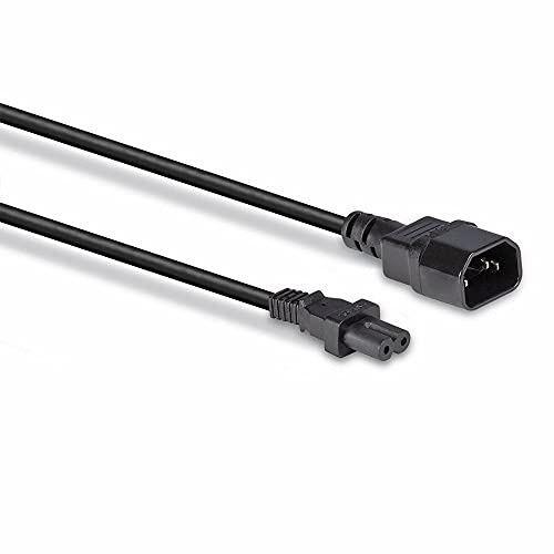 Lindy 1m IEC C14 to IEC C7 / Figure 8 Extension Power Cable, Black, for TV's, Laptops. Printers, Routers, Sky Q boxes, PS4/PS5 gaming consoles and any 2 pin power input device. - Image 2