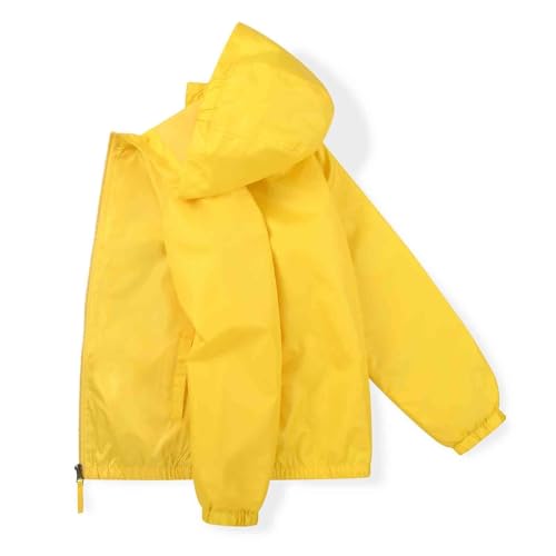 Image of SUNDAY ROSE Girls Windbreaker Jackets Lightweight Water Resistant Coat Outwear with Hooded for Kids