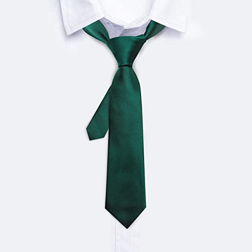 Image of Barry.Wang Boys Ties School Pre-Tied Kids Necktie Handkerchief Clip Set Uniforms Child Ties for 8-14 Years Wedding Party