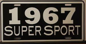 1967 67 Super Sport Year Metal Novelty Reproduction Sign Compatible with Chevy SS Impala Nova El Camino Chevelle Camaro Gasser Hot Rod Muscle Car Custom Classic Garage Bar Man Cave Wall Art Gift
