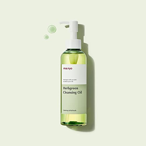 Ma:Nyo 8809082391608 Herb Green Cleansing Oil 6.7 Fl Oz (200Ml) Korean Facial Cleanser, Daily Makeup Remover For Women, Effective Cleansing Without Clogging Pores, With Artemisa, Tea Tree thumb #4