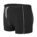 Aquarti Maillot de Bain pour Homme Boxer de Piscine Shorts Grande Taille, Nior/Gris, XL