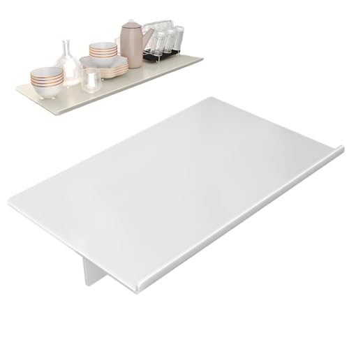 Plaque d'extension de rebord de fenêtre 16 x 9 pouces, étagères pour plantes fenêtre en acier au carbone avec base magnétique, panneau d'extension comptoir robuste, antirouille et étanche po.