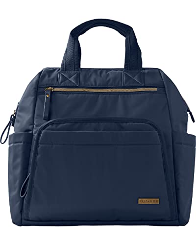 Image of Skip Hop Diaper Bag Backpack: Mainframe Large Capacity Wide Open Structure with Changing Pad & Stroller Attachement, Midnight Navy