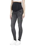 HOFISH Women's Maternity Jeans Over The Belly Maternity Jeggings Preggo Leggings Denim Pants Dark Grey Large