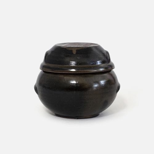 BALWOO Earthenware Onggi Korean Traditional Clay Jar Ceramic Canister/Handmade Food Sauce Storage...