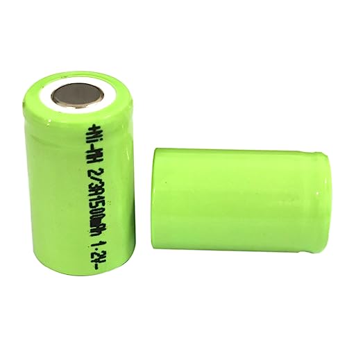 5 Piezas Batería 2/3A Recargable NiMH 1.2V 1500mAh miniatura 4