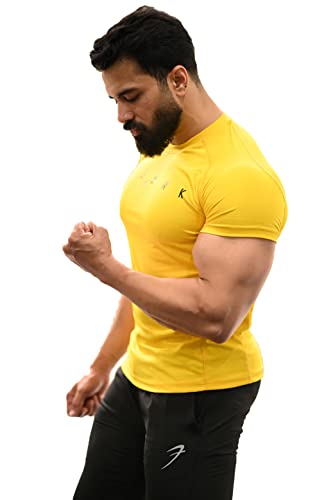 Image of FUAARK Men's Round Neck Slim fit Gym & Active wear Sports T-Shirt for Workout & Casual Wear