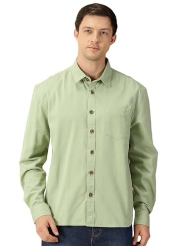 Image of Thomas Scott Men's | Solid | Full Sleeve | Loose Fit | 100% Cotton | Single Pocket | Spread Collar | Casual Shirt