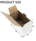 Ceozon Małe pudełka wysyłkowe 18 cm x 9,4 cm x 11,7 cm białe pudełka z tektury falistej do pakowania biznesowego pudełko upominkowe, 10 szt