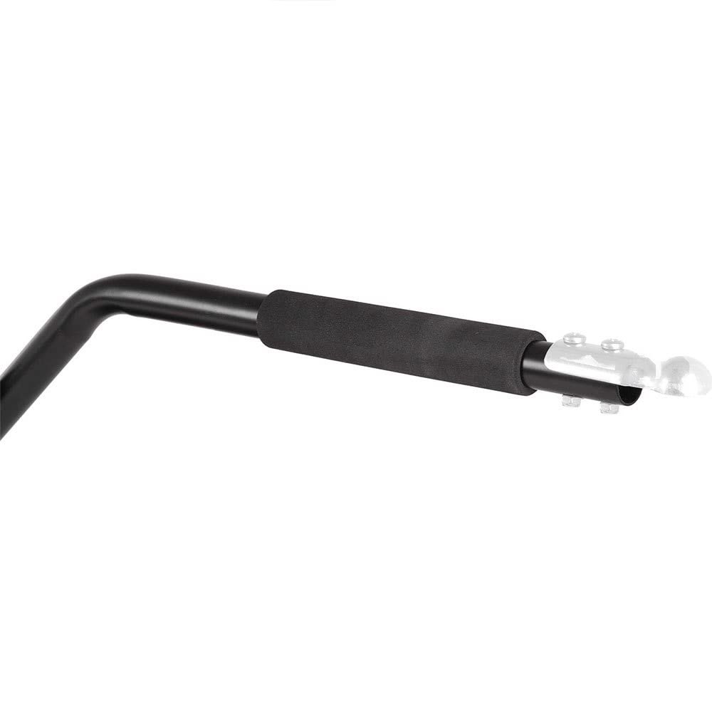 M-Wave HD, Testa Manuale per rimorchio Fold con Impugnatura in gommapiuma, Gancio montabile Unisex-Adulti, Nero