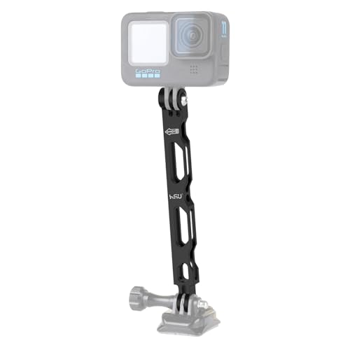 Image of HSU Extension Arm for GoPro, Aluminum Pole Mount Helmet Stick Extension Arm Mount for GoPro Hero 12 /11 /10 /9 /8 /7 /6 /5 Black, DJI Osmo Action and More