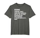 Homme Humour Pr�nom Personnalis� Cedric D�finition T-Shirt