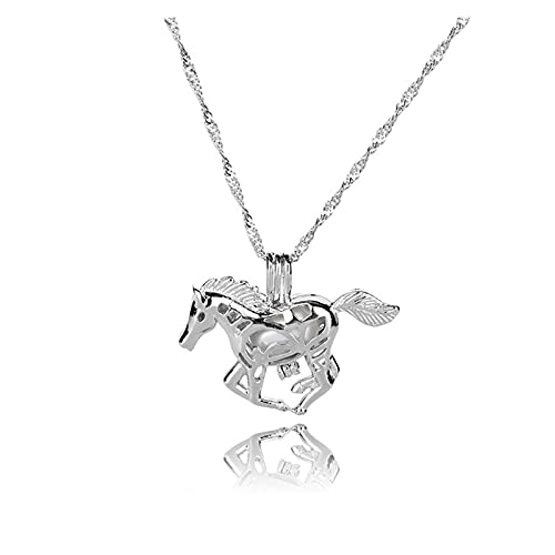 Necklaces for Women Gold Necklaces for Women 2021 12 Style Love Wish Pearl Necklace Oyster Drop Pendant (Length : 55cm, Metal Color : Benma)