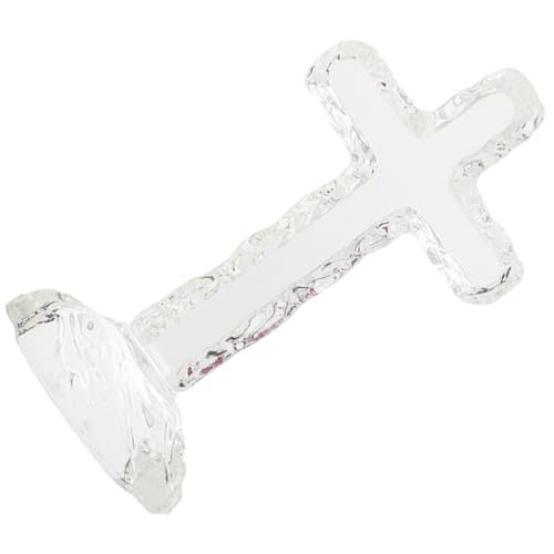 Cruz de blanco decorativo TOYANDONA forma de cruz para escritorio