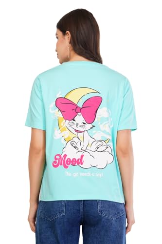 Image of ASTRAPE & BRONTE Oversized Printed Ladies T-Shirt - Virgin Cotton, Puff Print, Casual Wear - Comfortable, Trendy Graphic T Shirt