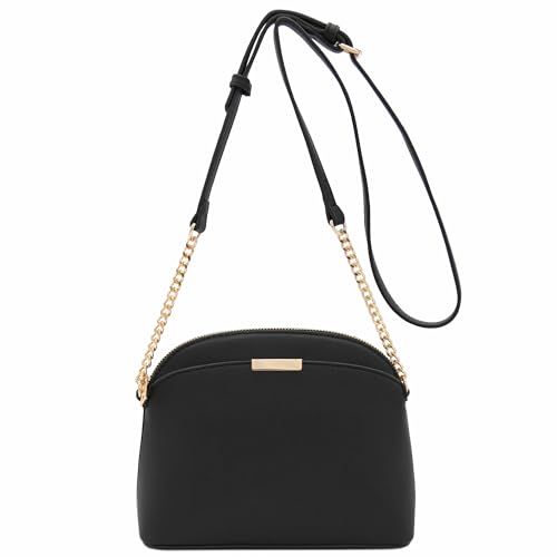 Image of FashionPuzzle Saffiano Small Dome Crossbody bag with Chain Strap
