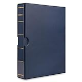MUDOR Empty Stamp Albums Stockbook for Professional Collectors, Classic Binder with Slipcase (Blue)
