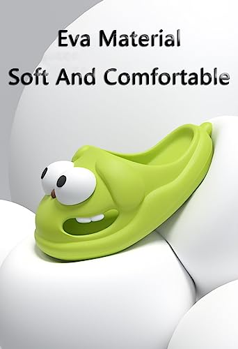 Zureto Big Eyes Dog Slippers for Women Kid, Non-Slip Quick Drying Soft Lightweight Shower Cloud Slides4