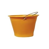 PIKAPPA 622 Heavy Eimer aus Kunststoff, komplett mit seitlichen Griffen und Griff. Farbe: Gelb.