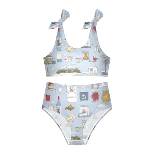 KLL 4th July American Independence Day Girls' Two Piece Bikini Set Quick-Dry Swimsuits Swimming Suits Adjustable Strap3