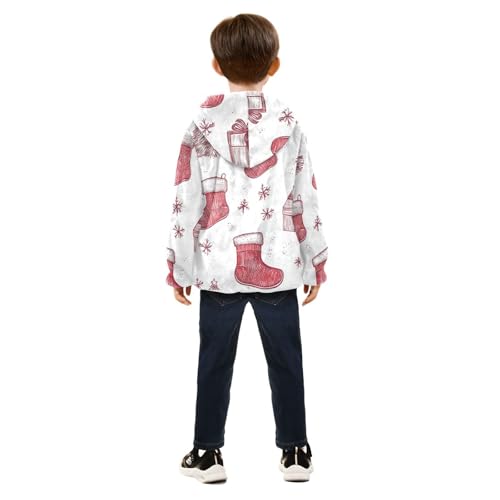 Christmas Tree Gifts Socks Girls Fleece Jacket Girls Fall Jacket Girls Zip Up Hoodie Girls Sherpa Jacket 2-10T4