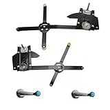 TRQ Front Manual Window Regulator Kit Window Crank Handle Compatible with 81-91 Chevrolet GMC GM...
