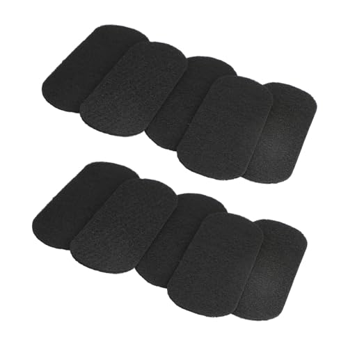 Aramox Filtros de Carbón de Cáscara de para Ventilador de Techo, Filtros de Aire Silenciosos para Eliminación de Polvo y Polen, Color Negro, 10 Uds.