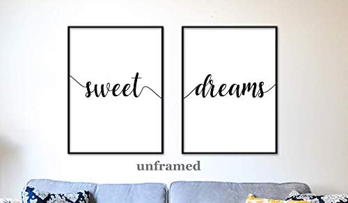 Sweet Dreams, Set of 2 Wall Art Decor 18 x 24 Inches Poster Print UNFRAMED