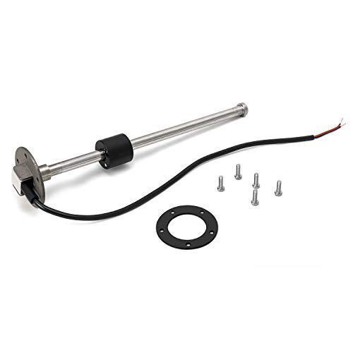 Buy QWORK Fuel Level Sensor, Stainless Steel 300MM Water Level Gauge Sensor with Gauge 0190ohm
