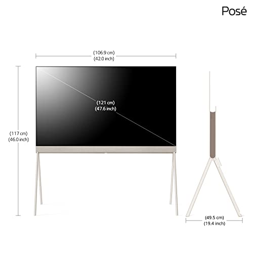 Image of LG 121 cms (48 inches) Objet Collection LX1 Pose Series 4K Ultra HD Smart OLED evo TV 48LX1QPSA (Beige)