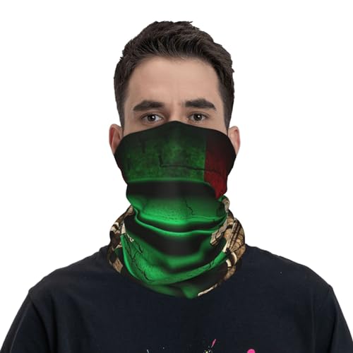 Gargantilla Italiana con Mapa de Bandera Negra Vintage para Mujeres y Hombres, Mascarilla Facial para Motocicleta, Ciclismo, Esquí y Fiesta miniatura 2