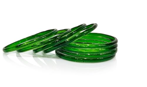 Image of Colorful Jelly Bangles Set of 8 - Transparent Candy Color Stackable Bracelets, Lightweight Fashion Accessories for Women & Girls